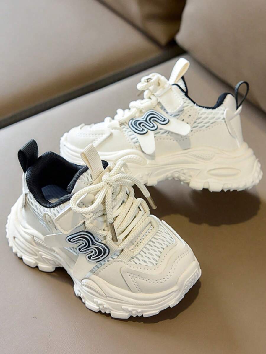 2026年春季新款童鞋，男女童轻便舒适运动鞋，儿童防滑透气厚底运动鞋 - 白色 - 查看 1