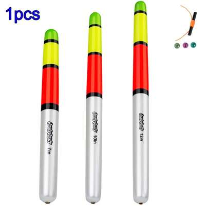 1 pieza de flotador de pesca de bagre de madera balsa, boya deslizante, boya de pulgadas, 10 pulgadas, 12 pulgadas, flotadores de pesca con de caña para crappie