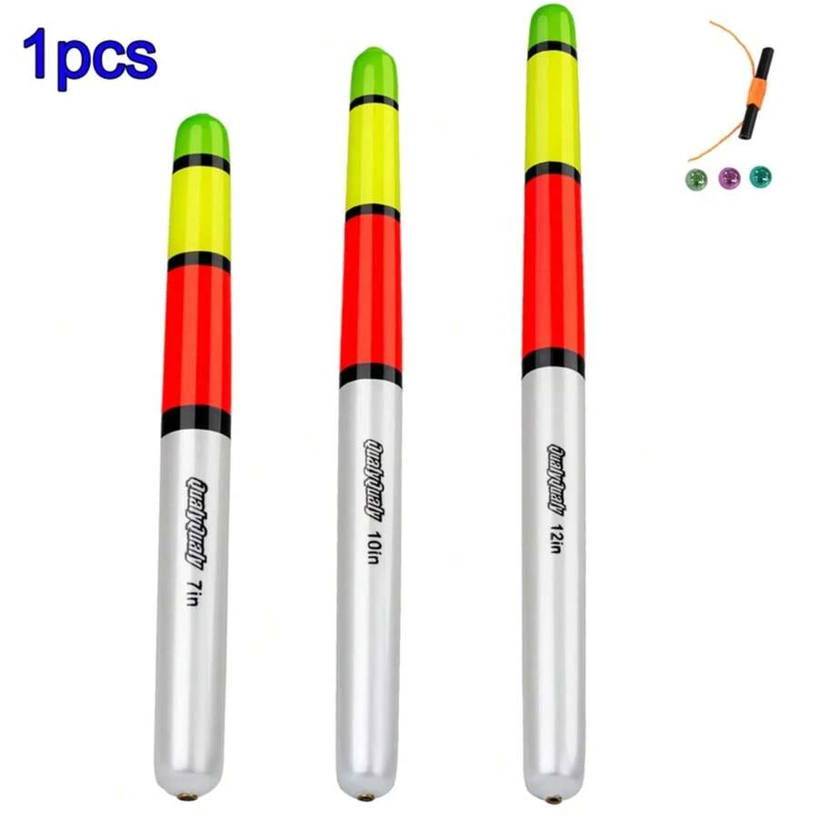 1 pieza de flotador de pesca de bagre de madera balsa, boya deslizante, boya de pulgadas, 10 pulgadas, 12 pulgadas, flotadores de pesca con de caña para crappie