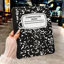 DECOPHONE Sổ tay vẽ tranh sơn dầu kèm ốp bảo vệ màu đen có khe cắm bút, phù hợp với iPad A8, A16, 2025 Air 11, 13, M2, M3, Pro 11, 13, M4, 2024 Air 4, 5, thế hệ thứ 10 10.9", Pro 11, thế hệ thứ 9, 8, 7 10.2", Pro 12.9, thế hệ thứ 4, 5, 6. Không bao gồm bút, vỏ mềm TPU. - Đen và trắng - Xem 1
