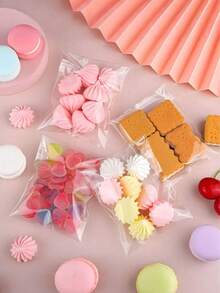 100pcs OPP Self-Adhesive Bags, Clear Dust-Proof Bags For Packaging Small Jewelry, Baked Goods, Packaging Bags, Holiday Gifts, Party Favors, Popsicles, Cookies, Bakery - 彩色 - 查看 5
