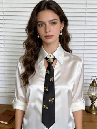 Vintage Luxury Black Bow Tie, Adorned With Unique Amber Gemstones, Perfectly Matches Suits To Create A Distinctive Fashion Accessory.