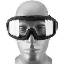 Lancer Tactical AERO Airsoft Tactical Safety Goggles -3mm Dual Pane Lens, Anti-Fog Glasses for Hunting and Cycling-One Len - Negro - - Ver 5