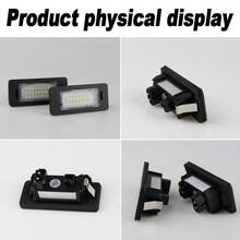 2pcs LED Number License Plate Light Lamps Lighting For BMW E90 2008-2012/E91 2006-2011/ E92 E60 E61 E60 E70 E71 E72 E39 E82 1/3/5/X-Series White OEM#:63267165646, 63267193293 - A - View 7