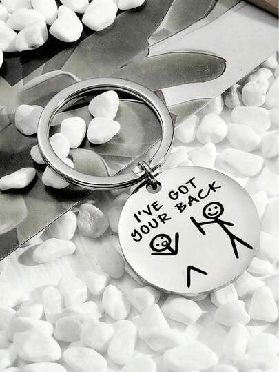 1pc Interesting Matchstick Man Keychain, Funny Stainless Steel Keyring, Creative Cute Cartoon Pendant, Lovely Bag Charm, Backpack Accessory, Jewelry Decoration, Perfect Daily Wear, Great Birthday Gift Or Party Favor. Cartoon Style Pendant. Perfect Gift For Best Friends, Brothers, Sisters, Etc.