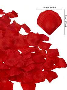 1000/2000pcs Artificial Red Rose Petals, Suitable For Valentine's Day, Wedding, Date Gift Decor, Celebration Decor, Home Decor And Autumn Decor
