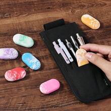 3/6/12pcs Marble Pencil Erasers, Classroom Rewards, Party Favors, Suitable For Office And School Use, Christmas Gift Pack For Office And Classroom Supplies, Holiday Stationery Gifts, And Back To School Gifts - Multicolor - View 10