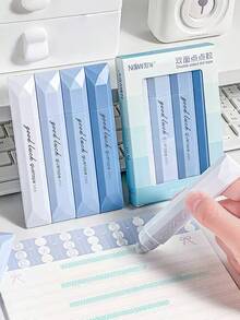 4pcs Double-Sided Dotted Adhesive Tape Set, High Capacity, Essential Stationery, Suitable For Crafts, Scrapbooking, Photos, School, Office Supplies, No Residue And Quick Drying - Sets - View 9