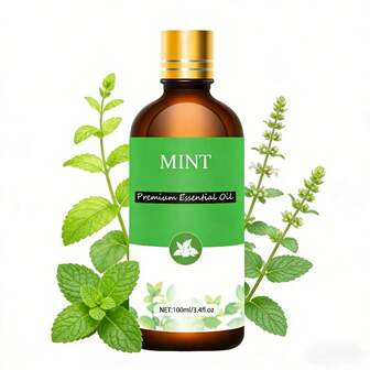 100ml/3,4oz, 30ml/1,0oz, 10ml/0,34oz Aceite Esencial de Menta Piperita, Fragancia de larga duración, Apto para difusor de aceites, Perfume DIY, Difusor de fragancias, Difusor para coche, Regalo de Navidad, Excelente para difusor de aromas del hogar, Huele genial en el hogar