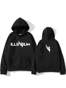 ILLENIUM Hoodie For Autumn_Winter Fashion Comfortable Sweatshirts Pop Fleece Casual Clothing Sudaderas Vintage Punk Hoody - 黑色 - 查看 1