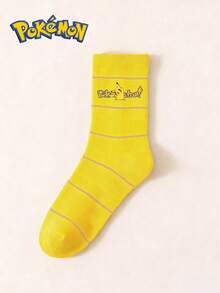 pokemon Conjunto de 5 pares de meias Pokémon com estampa de desenho animado, macias e respiráveis, cano médio, calcanhar e ponta reforçados para maior durabilidade, unissex e ideais para todas as estações. - Multicolorido - Ver 7