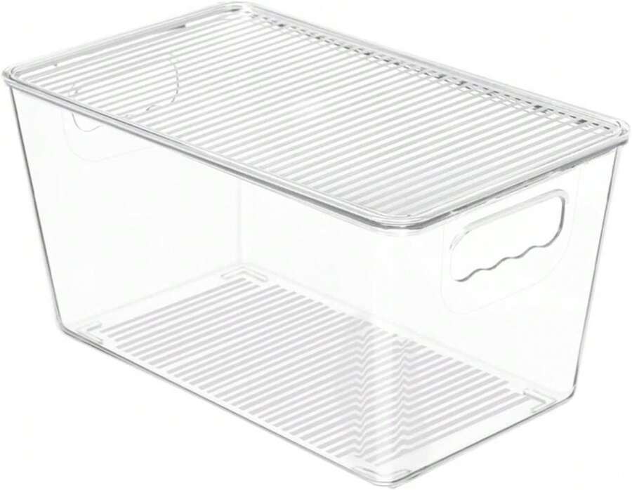 Vtopmart 1 Pack Clear Stackable Storage Bins With Lids, Large Plastic Containers With Handle For Pantry Organizer And Storage,Perfect For Bathroom,Cabinet,Kitchen,Fridge,Closet Organization - ColorA - 查看 1