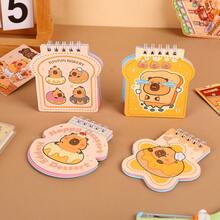 Libreta de espiral con diseño lindo de capibara alienígena volteado hacia arriba, libreta pequeña de alta calidad para estudiantes, mini libreta, bloc de notas - Multicolor - Ver 5