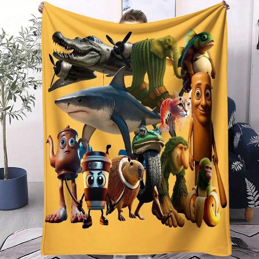 Tony Stark Superhero Flannel Throw Blanket Armor Comic For Bedroom Knitted Blanket Outdoor Thin Portable QuiltIsagi Yoichi Blue Lock Blanket Multiple Sizes Super Soft And Warm Manga Throw Blankets For Sofa Couch And BedIt's TV Time! Fleece Throw Blankets Tenna  Blanket For Home Outdoor Super Warm Bedding Throws,Italian Brainrot Sheriff Cactus Flannel Blanket Soft Throw  S Daily Use Funny Gift For Car Outdoor Camping Sofa DecorItalian Brainrot Sheriff Cactus Flannel Blanket Soft Throw For Car Outdoor Camping Sofa Funny Gift Decor &  S Daily Use - 白4 - 查看 1