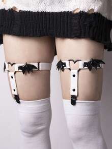 PU Leather Accessories: European And American Harajuku Punk Heart-Shaped Leg Bands, Punk Hip-Hop Leg Rings, Ankle Rings, And Garters