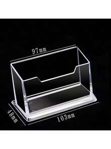 Transparent Acrylic Desktop Business Card Holder, Large Capacity Credit Card Organizer Box Back To School - Multicolor - View 9