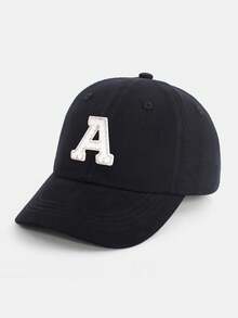 1顶个性化珍珠水钻字母儿童棒球帽（A-Z字母） - 适合1-5岁儿童，可调节帽檐儿童休闲帽 - 黑色 - 查看 6