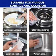 Double-Layer Metal Fiber Cleaning Cloth, Kitchen Cleaning Cloth, Ultra-Fine Fiber Cleaning Cloth, Multi-Purpose Metal Fiber Miracle Cookware Cleaning Cloth, Sink, Stove, Ultra-Fine Fiber Cleaning Cloth. - Multicolor - View 4