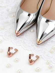 2 miếng bảo vệ mũi giày bằng kim loại, phụ kiện trang trí sửa chữa giày cao gót nữ thanh lịch, mũi nhọn, bền lâu và thời trang, phù hợp với giày cao gót, bốt và giày bít mũi, dùng để bảo vệ và sửa chữa giày, có 3 màu để lựa chọn. - Nhiều màu - Xem 8