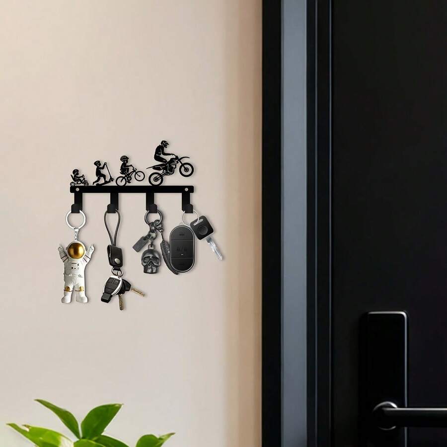 CIFbuy 1Pc Modern Heavy-Duty Key Holder, Sleek Wall-Mounted Hook For Office, Kitchen & Bathroom. 5.90" Metal Art Piece, A Minimalist & Functional Decor.Suitable For Room Decor,Wall Decor,Home Decor