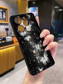 1 carcasă de telefon rezistentă la șocuri cu imprimeu UV Starry Butterfly pentru modele Android /Galaxy/Infinix/Redmi/OPPO/VIVO/Realme - Negru - Vizualizare 6