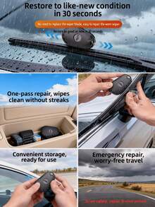 Top-Selling 3 PiecesCar Wiper Maintenance Kit Universal Wiper Restorer Dust Leaf Cover Easy To Use Rainy Day Daily Commute Essential For All Car Owners - Multicolor 9 - View 8