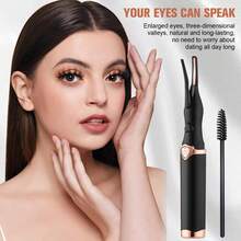 1个电动睫毛夹，电动睫毛夹，睫毛卷翘工具，电热睫毛夹，持久定型，广角夹头，黑白两色可选，24小时持久卷翘，防烫技术，10秒快速加热，便携式设计，敏感眼部适用，化妆工具 - 彩色 - 查看 9