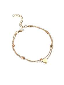 Female Heart Anklets Bracelet Sandals Foot Jewelry Leg New Anklets On Foot Bracelets For Women Leg Chain Jewelry Accessories - Heart-shaped - View 2