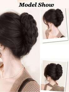 4-Inch Synthetic Hair Bun, Claw Clip Hair Bun, Synthetic Hair Bun Extension, Women Daily Wear Hair Bun Hairpiece - Multicolor - View 6