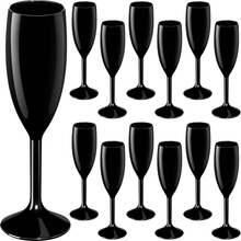 1/2/3/6/12/24 Pcs Personalized Shatterproof Champagne Flutes, Bride Party Wine Glasses, 6oz (170ml), Acrylic Shatterproof Material, Suitable For Wedding, Wedding Decor, Party And Bridesmaid Gifts - Multicolor - View 6