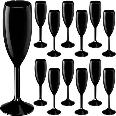 1/2/3/6/12/24 Pcs Personalized Shatterproof Champagne Flutes, Bride Party Wine Glasses, 6oz (170ml), Acrylic Shatterproof Material, Suitable For Wedding, Wedding Decor, Party And Bridesmaid Gifts