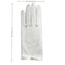 Guantes cortos de encaje QRBTSCL para fiesta de té, disfraces, cena de boda, talla única, color marfil - Marfil - Ver 6
