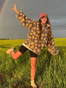 Women Outdoor Hoodies & Sweatshirts - Yellow - View 2