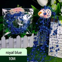 10米纯色柠檬圣诞串珠花环，圣诞装饰鱼线串珠链，适用于圣诞树、商店橱窗、节日装饰 - 彩色 - 查看 9