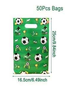 10/25/50pcs Football Gift Packaging Bags/Candy Bags, Football Party Gift Bags, Football Theme Gift Bags, Football Gifts, Football Birthday Gift Packaging, Birthday Decorations, Party Favor Packaging Supplies, Baby Shower Gifts - Football - View 12