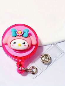 Sanrio 1Pc Cute Hello Kitty Kuromi Cinnamoroll Melody Cartoon Retractable Badge Clip - Multicolor - View 9