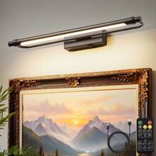 OYLYW 16'' Picture Lights For Wall, Battery Operated LED Art Light, Adjustable Brightness Wall Mounted Light For Paintings, Photos, Posters & Artwork Display - 16英寸 - 查看 1