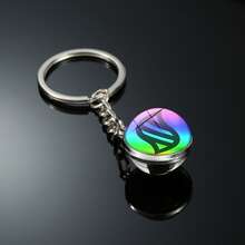 1个几何图案派对球钥匙扣，卡通超级进化石配件 - 彩色 - 查看 23