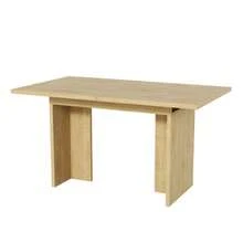 Extendable Dining Table, 140/180 X 80 Cm, Ideal For 6 To 8 People, Rectangular Shape, Thick Top, Simple Style, Oak Color, Perfect For The Dining Room, Kitchen Or Living Room. - Oak Color - View 11