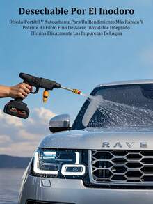 48V Pistola de Lavado de Alta Presión Portátil, Motor de Cobre Puro, Lavadora A Presión EléCtrica InaláMbrica Pistola, Hidrolavadora con Manguera 5m,para Lavar Coches,Pisos,Riego de Jardín - A - Ver 5