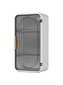 1个多功能壁挂式储物架，带挂钩 - 大容量，适合存放厨房调味料、浴室化妆品和护肤品