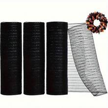 10英寸 x 10码（30英尺）条纹丝带，DIY手工材料，适合季节性家居装饰和花环制作——非常适合情人节、复活节、感恩节、母亲节和教师节的礼物包装和装饰。 - 彩色 - 查看 3