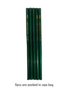 5支经典绿色六角木质铅笔，学生考试返校文具，2B/HB/2B考试铅笔，答题纸书写绘画用品 - 墨綠色 - 查看 16
