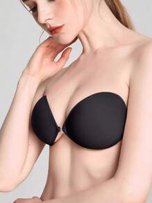 1/2 Pairs Women's Bio-Adhesive Invisible Breast Pads - Thickened Push-Up Lift Enhancer, Fuller Bust Line, Self-Adhesive Anti-Slip, Ideal For Bridal Lingerie & Invisible Undergarments