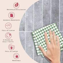 XISH Azulejos 3D Autoadhesivos para Cocina y Baño Fáciles de Instalar Resistentes al Agua 5 Paneles Decorativos de 30.5x30.5 cm Rosa Antigua - Gris Ártico - Ver 3