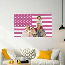 Custom Pink America Flag Personalized Flags Design Your Image Funny Tapestry Poster For Decorate Clubs Concerts Bars University Dormitories Living Rooms Bedrooms- Wall Decoration, Gifts, Valentine Day, Valentine Day Decor Ornamental Fashionable, High-Quality, Stylish Custom, Personalized, Unique Ideal Gifts For Her Her, Boyfriend, Girlfriend, Dad, Family, Mom, Friends, Pets, Son, School Students, Daughter, Workers School, Home, Office Birthday Graduation,Multi-Functional,Durable,Ornamental,Reusable,Exquisite,Stylish,High-Quality,Colorful,Modern,Custom,Personalized,Unique,Ideal Gifts For Him,Ideal Gifts For Her,Boyfriend,Dad,Girlfriend,Mom,Family,Friends,Tea Room,Home,Garden,Office,For Anniversaries,For Valentine's Day,For Mother's Day,For Birthdays,For Father's Day,For Graduation,For Weddi - Multicolor - View 3