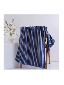 1pcsLarge Bath Towel Made Of Ultra-Fine Fiber Material With Simple Striped Pattern, Coral Fleece Face Towel In Green, Purple, Blue, Coffee Color, Soft And Super Absorbent, Quick Drying, Lightweight And Suitable For Bathrooms, Swimming, Fitness, Yoga. It Is Lightweight And Easy To Carry, Windproof, Sun Proof, Sand Proof, Suitable For Summer Travel, Vacation, Bathroom Decoration, Family Essential, And Ideal Holiday Gift - Multicolor - View 18