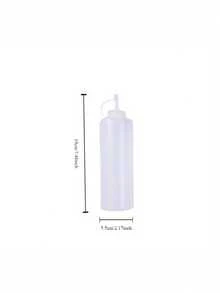 1pc Plastic Squeeze Bottle Condiment Dispenser Mustard Ketchup Sauce Vinegar Accessories Supplies Kitchen Convenience Tools - Multicolor - View 3