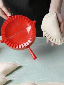 1pc Red Plastic Dumpling Mold, Pastry Mold, Suitable For Baking Tools - Multicolor - View 6