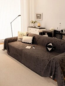 圣保罗沙发套（1件装），奢华简约沙发套，防尘、防滑、防刮，四季皆宜，适用于客厅、卧室、书房、派对场所，适合1-4人沙发、L型沙发、装饰沙发，有效保护沙发。 - 黑色 - 查看 4